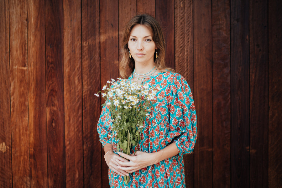 lena mesh midi dress in wildflower Lena Midi Dress Ladies Kollective Thread